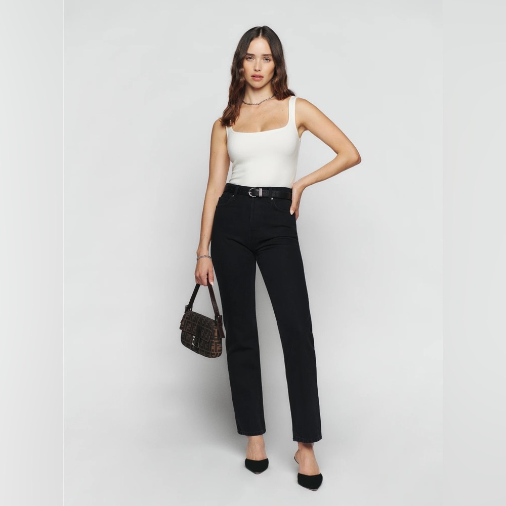 Reformation High Rise Black Jeans